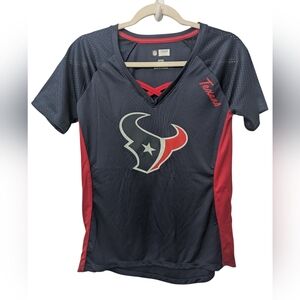 Houston Texans Navy and Red V-Neck Jersey
